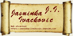 Jasminka Ivačković vizit kartica